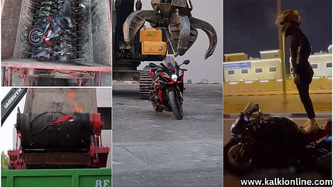 Bike Crushing in Qatar.