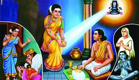 Karaikal Ammaiyar who was blessed by Lord Shiva