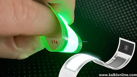 Flexible OLED strips.