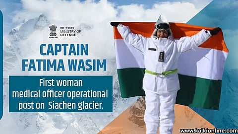 First woman medical officer on Siachen.