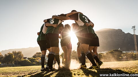 Athletes suffering from excessive heat.