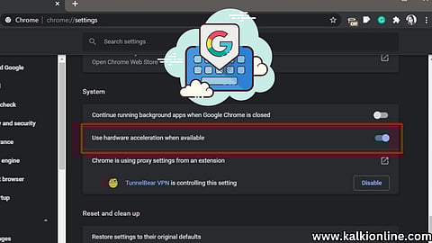 Hardware acceleration Option.