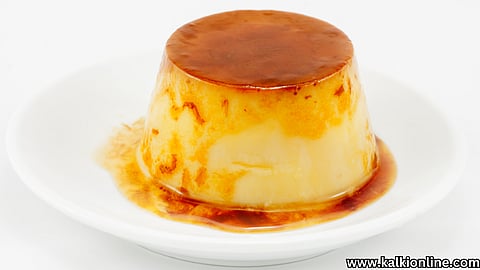 Caramel custard recipe.