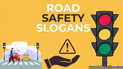 Road safety slogans in Tamil.