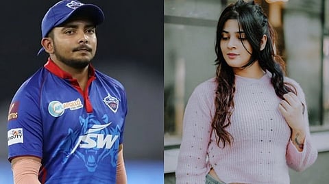 Prithvi Shaw and Sabna gill.