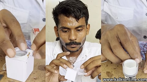 A very small washing machine created by an Indian youth.