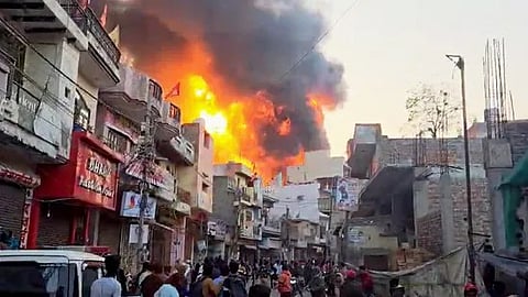 Fire at paint factory