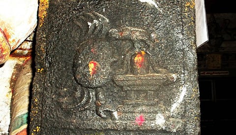 Miraculous temple where a crab emerges from the linga during abhishekam