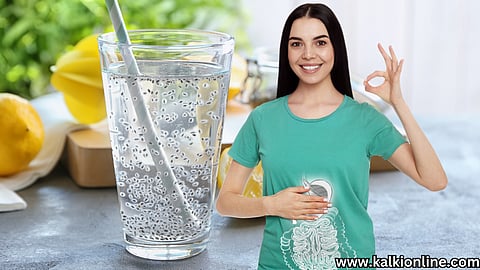 chia seeds in water