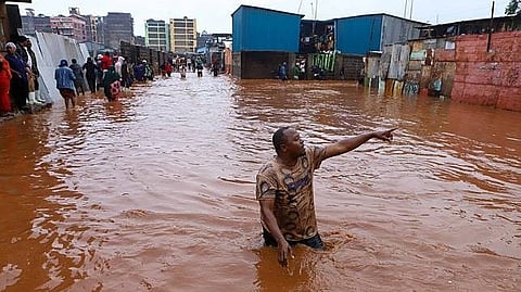 A Man in Heavy Flood