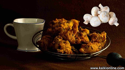Mushroom Bonda on pan