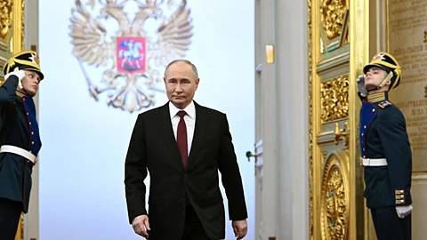 Vladimir Putin in inaugration ceremony