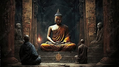 Buddha With His Pupil