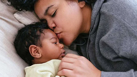 Mother with baby