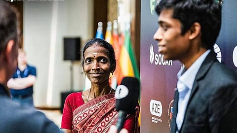 Praggnanandhaa With His Mother