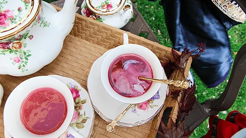 Pink Tea In Cups