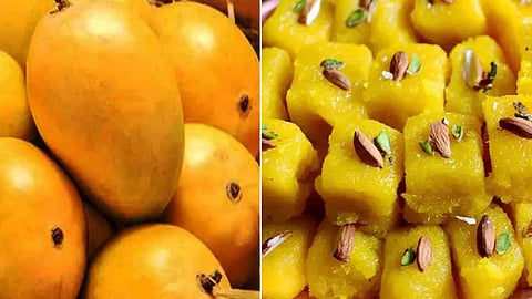 மாம்பழ தேங்காய் பர்பி...