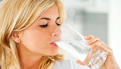 Girl water fasting