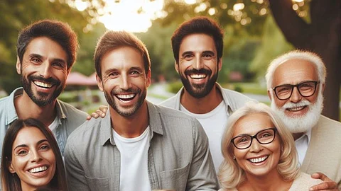 Group of peoples smiling