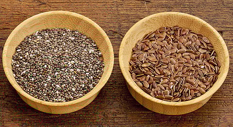 Chia seeds and Flax seeds