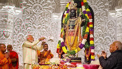 Modi with Ayothya Ramar