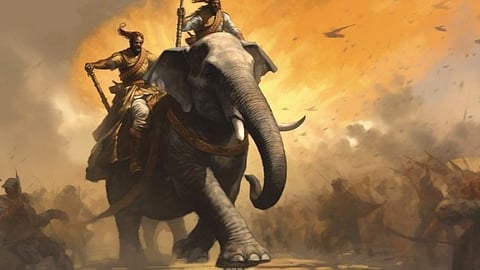 Do you know how many elephants used in chola's battlefield?