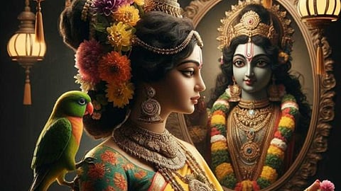 Vishnu and Andal flower garland story