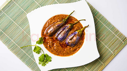 Brinjal Peanut Curry