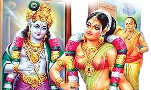 Andal, with her pure love ruled the god!