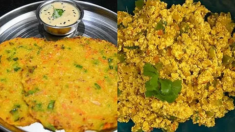 Maravalli Kizhangu adai and Tofu Bhurji Recipes
