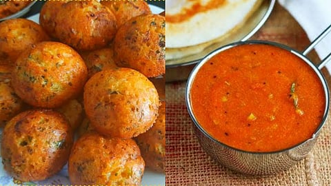 traditional Pongadam with tomato gotsu!