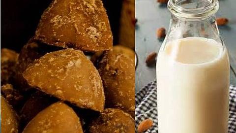 Palm Jaggery with milk