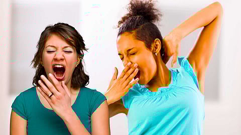 yawning