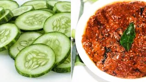 Cucumber Sesame Salad to Relieve Knee Pain - prandai thokku!