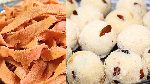 Diwali Special Recipe Rava Ladoo-Olai Pagoda!