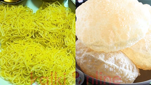 Healthy Idiyappam - Poori recipes