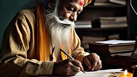 Old Man Writing