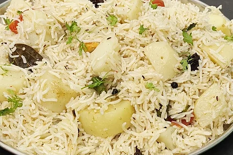 Baby Aloo Vegetable Pulao to Taste for Rain!