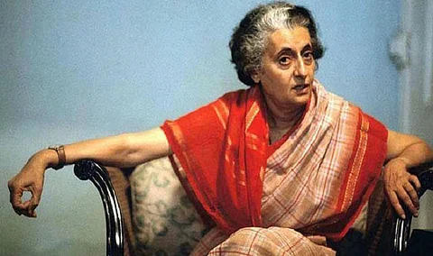 Indra gandhi in sambalpuri saree