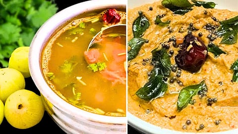 healthy gooseberry rasam-guava chutney