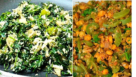 Spinach Masial and Putalangai Fry!