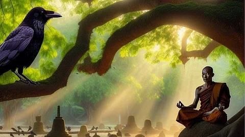 Crow and Monk