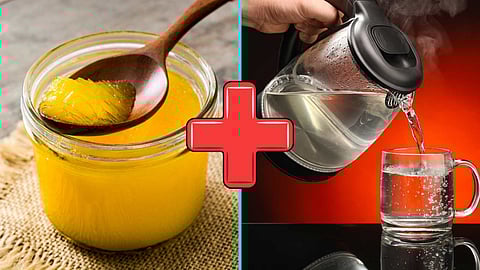 Ghee + hot water
