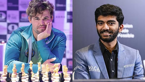 Magnus Carlsen and Gukesh
