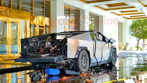 tesla cybertruck blast