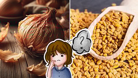 Dried onion & fenugreek