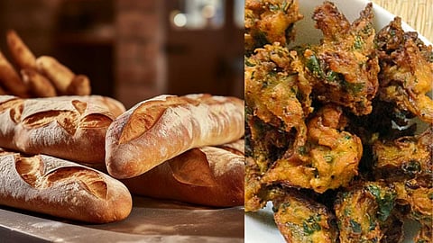 Delicious bread pakkoda and wheat methi pakkoda!