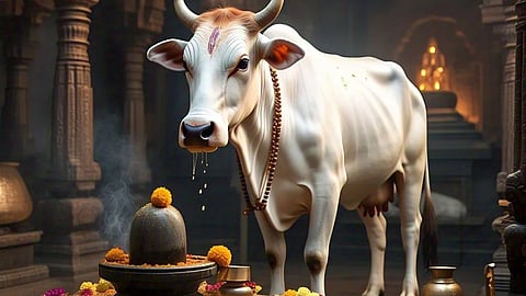 Kamadenu and shiva lingam