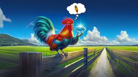 சேவலுக்கு கிடைத்த வைரக்கல்