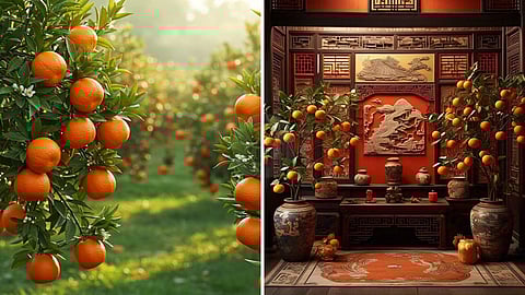 மெண்டரின் தோடம்பழச் செடிகள்